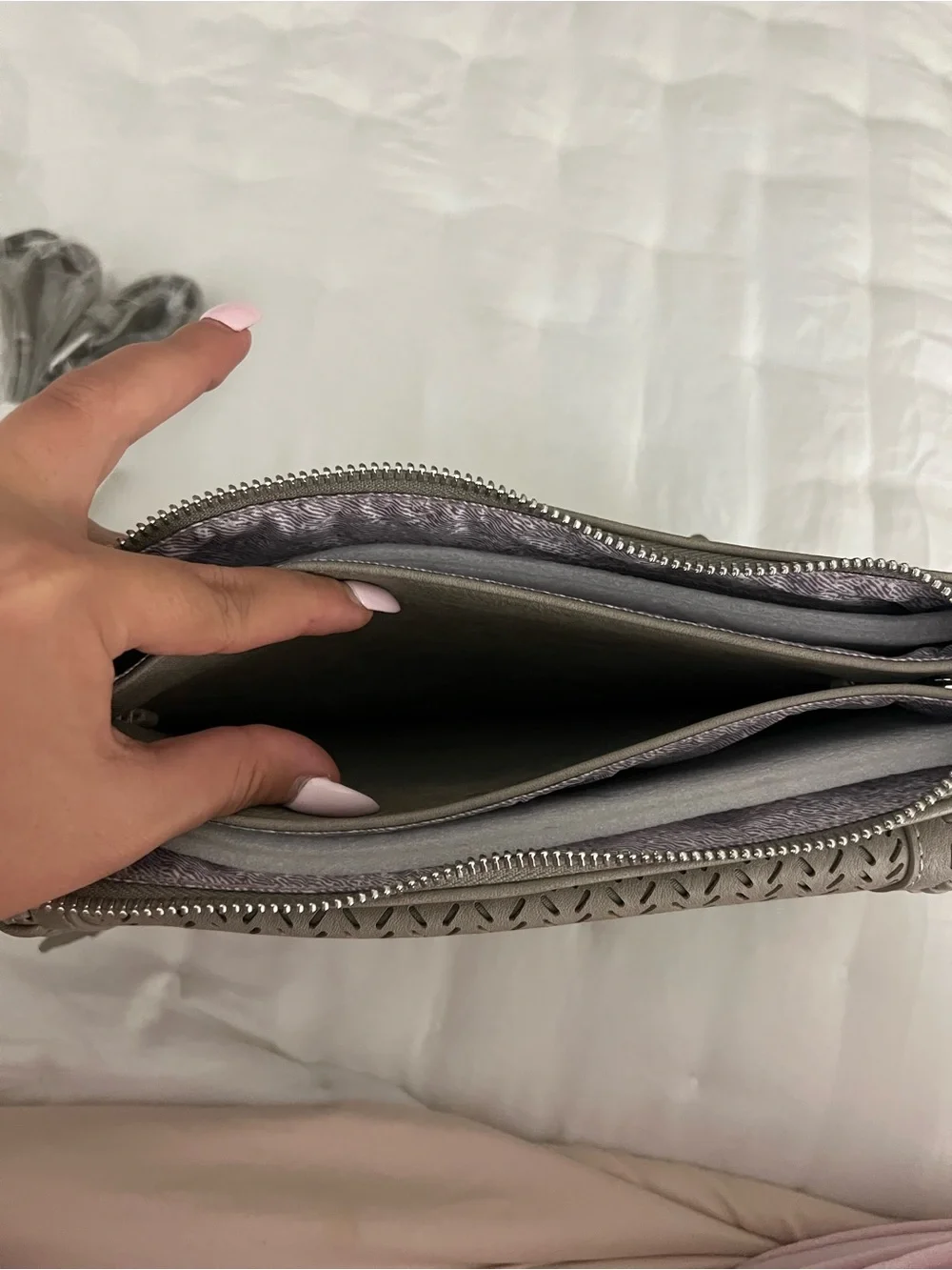NWT Madison West Gray crossbody purse
